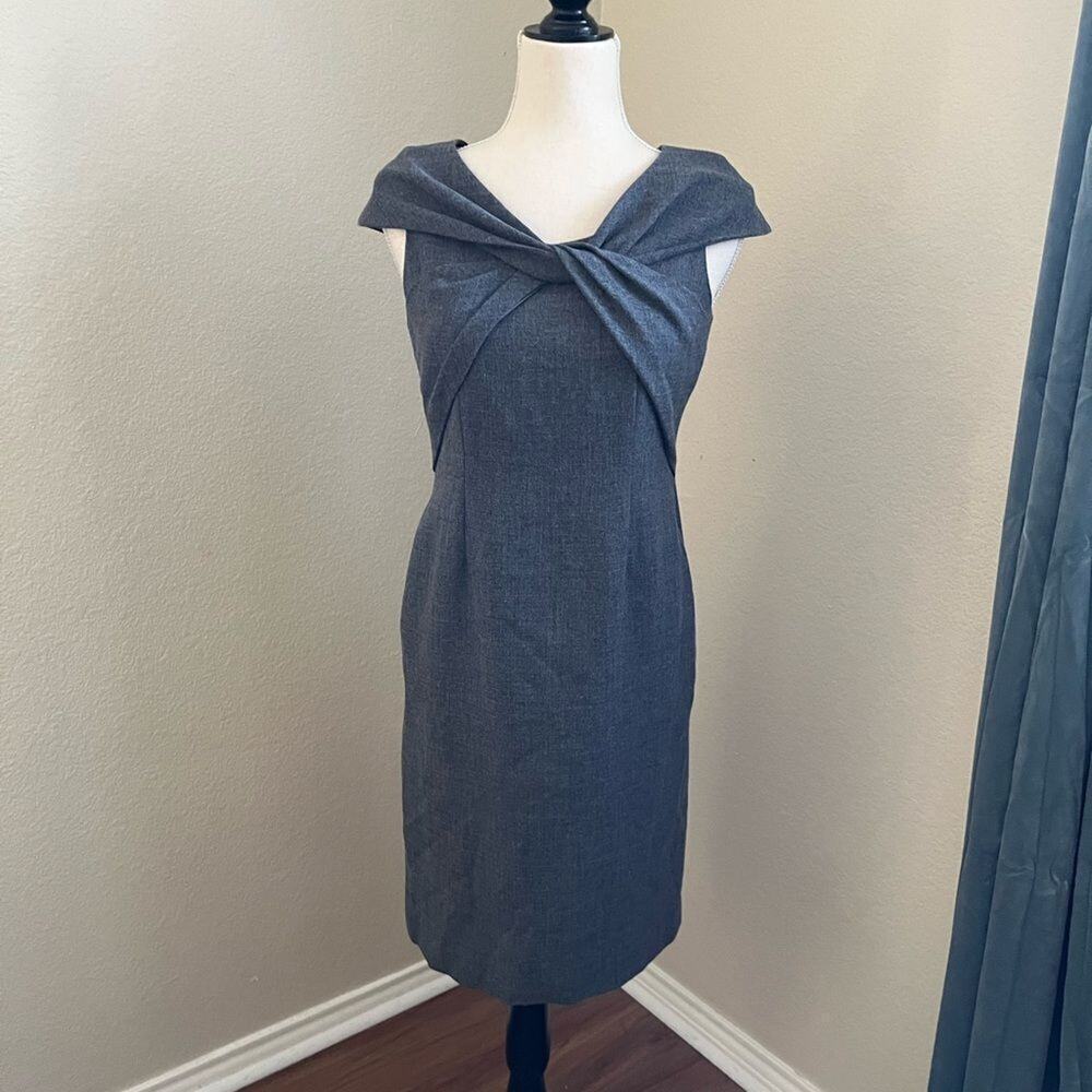 Anne Klein Gray Cap Sleeve Dress